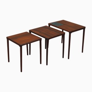 Danish Rosewood Nesting Tables, 1960s, Set of 3