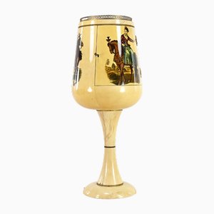 Calice Dry Bar in Lacquered Goatskin attributed to Aldo Tura, Italy, 1950s