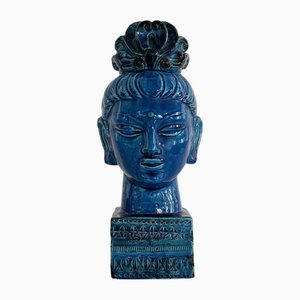Buda Rimini Blu Quan Yin de Aldo Londi para Bitossi, Italia, años 70