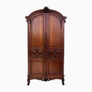 Kleiderschrank aus Nussholz, Frankreich, 1880
