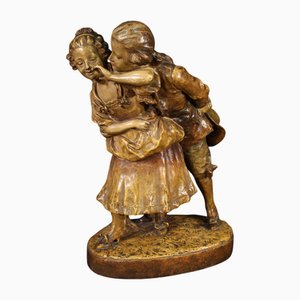 Gallant Scene Sculpture, 1950, Terracotta