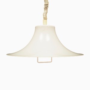 Danish White Pendant Lamp from Fog & Mørup, 1970s