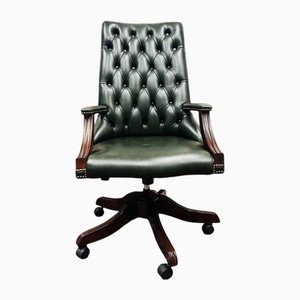 Chaise de Bureau Chesterfield Verte, Angleterre