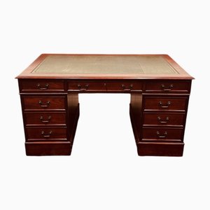 Antiker englischer Chesterfield Schreibtisch
