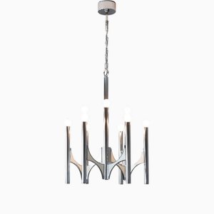 Snowflake 9-Light Chandelier by Gaetano Sciolari for Sciolari Roma, Italy, 1960s