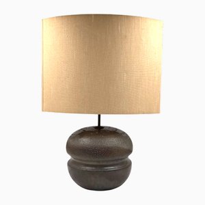 Mid-Century Modern Brown Ceramic Lamp Base, France, 1960s