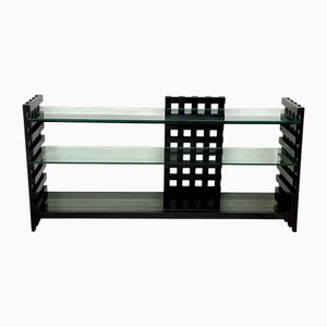 Modular Bookcase with Glass Shelves by Gil and Xavier David, France, 1972