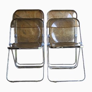 Plia Chairs by Giancarlo Piretti for Castelli, Italy, 1970s, Set of 4