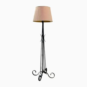 Schmiedeeiserne Stehlampe, 1930er