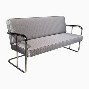 Bauhaus Chrome Tubular Sofa, Former Czechoslovakia, 1935