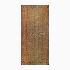 Vintage Berber Tuareg Mat in Rush and Leather, 1975
