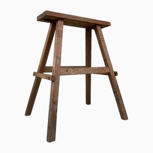 Tabouret Minimaliste en Bois, Japon, 1920s