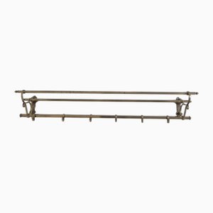 Art DecoBrass Wall Coat Rack, 1930s