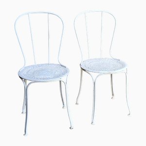 Wrought Iron Garden Chairs, 1950s, Set of 2