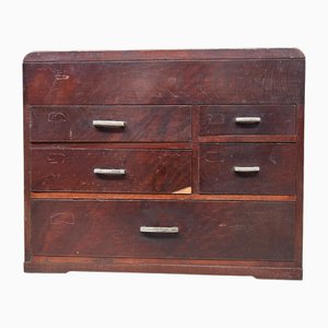 Vintage Japanese Haribako Sewing Chest with Hidden Drawer, 1940s