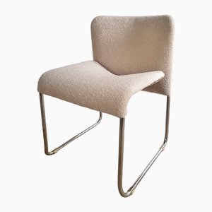 Silla de cromo y Bouclette, años 70