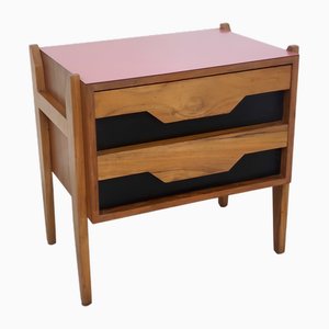 Vintage Walnut Nightstand attributed to Ico Parisi, 1960s