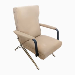 Silla reclinable beige atribuida a Giulio Moscatelli para Formanova, años 60