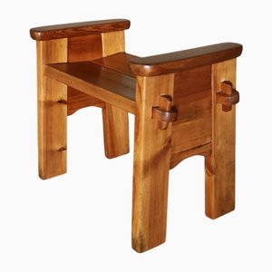 Tabouret Berga en Pin par David Rosén pour Nordiska Kompaniet, Suède, 1940s