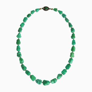 Vintage Turquoise and Sterling Silver Necklace by Erik Poul Fenster, Denmark, 1960s