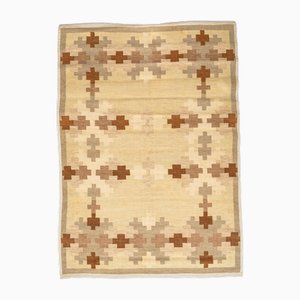 Scandinavian Modern Flat Weave Rug, 1970s