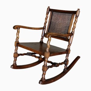 Sedia a dondolo in quercia di Axel Einar Hjorth per Nordiska Kompagniet, 1928