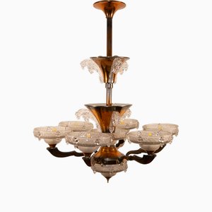 Art Deco Ceiling Lamp by Ezan, France, 1930s