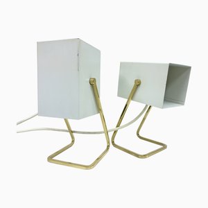 Minimalist Cube Table Lamps from Kaiser-Leuchten, 1960s, Set of 2
