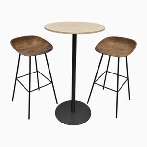Hemp Bar Stools & Table from Vepa, Set of 3