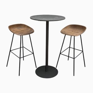 Hemp Bar Stools & Table from Vepa, Set of 3