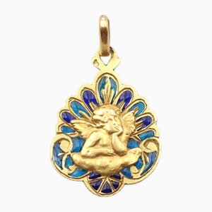 Medalla del ángel Raphael Art Nouveau