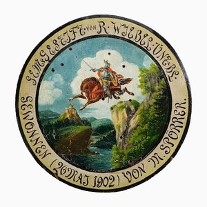 Antique Honor Target with Knight and Castle, 1902
