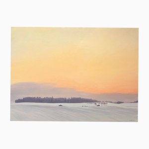Claude Sauthier, After Sunset, Öl auf Holz, 1970er