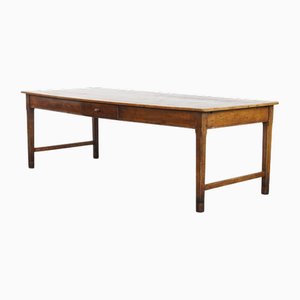 Large Antique Dining Table with Drawer and Original Details