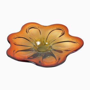 Amber Murano Glass Centerpiece, 1970s