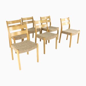 Oak Lem Chairs from EMC Mobler, Set of 6