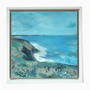 Nicky Knill Jones, The Hidden Cove, Peinture sur Toile, Encadrée