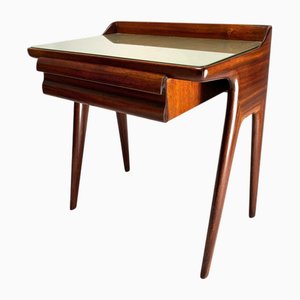 Mesitas de noche Mid-Century de madera atribuidas a Vittorio Dassi, Italia, años 50. Juego de 2