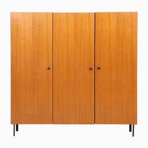 Vintage Teak Wardrobe with Compartments and Clothes Rails from Musterring, 1960s