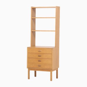 Mid-Century Narrow Drawer Bookcase, 1970s