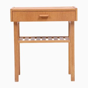 Scandinavian Oak Side Table, 1960s