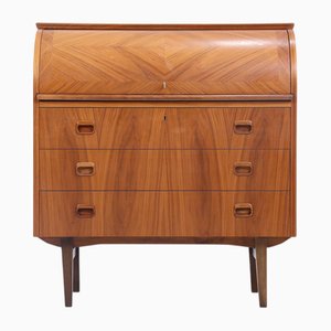 Vintage Roller Shutter Secretaire in Teak, 1960s