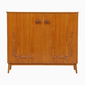 Vintage Wooden Linen Cabinet, 1950s