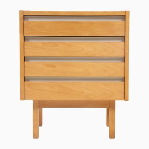 Small Mid-Century Birch Bedside Chest of Drawers from Hellerau, 1960s