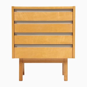 Cajonera Mid-Century pequeña de abedul de Hellerau, años 60