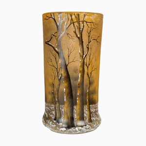 Arbres Sous La Neige Vase von Daum Nancy, 1905