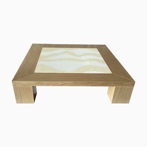 Coffee Table with Decorated Glass by Meccani Studio for Meccani Design