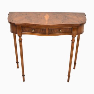 Regency Style Yew Wood Console Table, 1950s