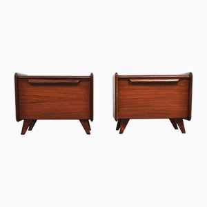Vintage Nachttische aus Mahagoni, 1950er, 2er Set