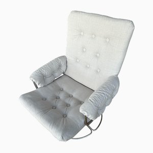 Silla giratoria vintage de cromo atribuida a Terence Conran para Habitat, años 70